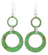 Southwest Sterling Silver Gaspeite Hook Earrings ZW61593